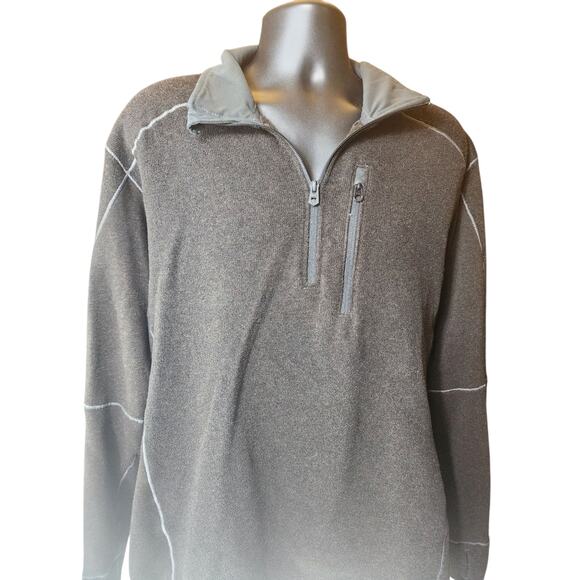 KUHL Sweater Mens XXL Fleece Zip Pullover Hiking Long Sleeve Born In Mountains - Picture 15 of 16